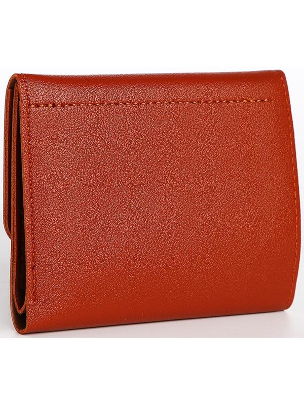 Кошелёк на кнопке, цвет рыжий