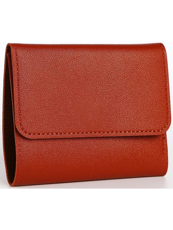 Кошелёк на кнопке, цвет рыжий