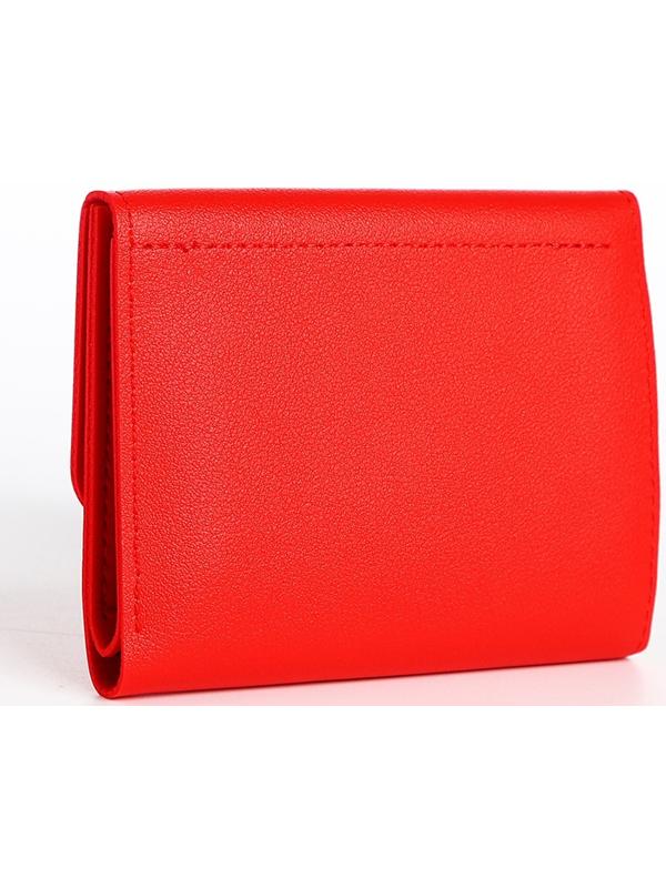 Кошелёк на кнопке, цвет красный