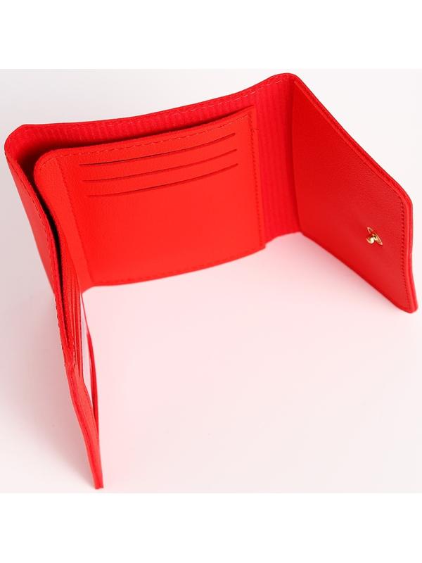 Кошелёк на кнопке, цвет красный