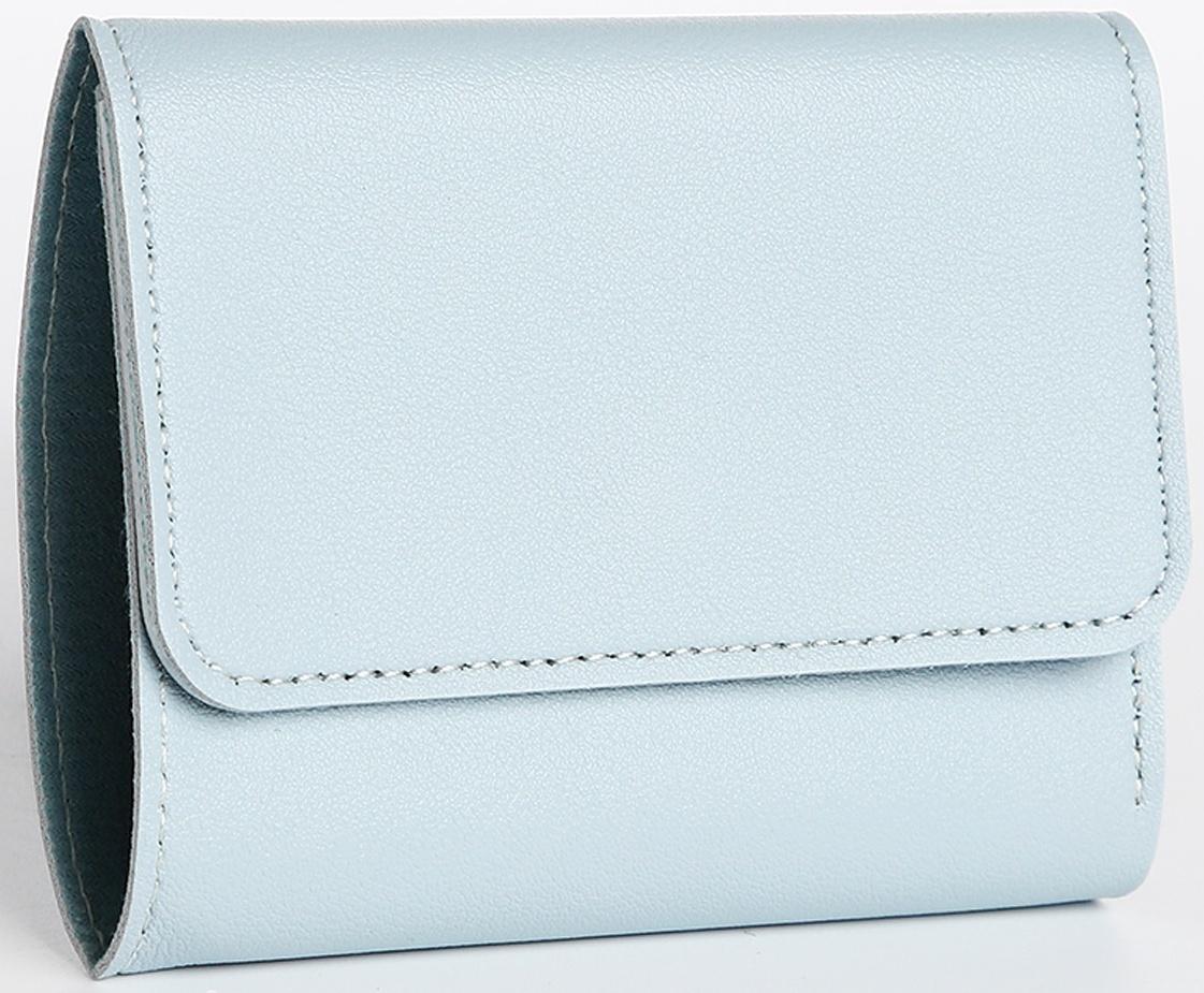 Кошелёк на кнопке, цвет голубой