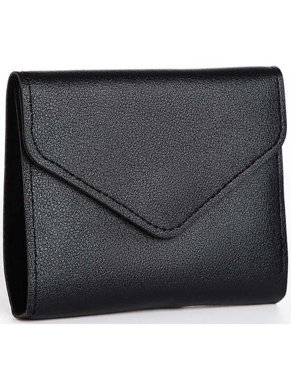 Кошелёк на кнопке, цвет чёрный