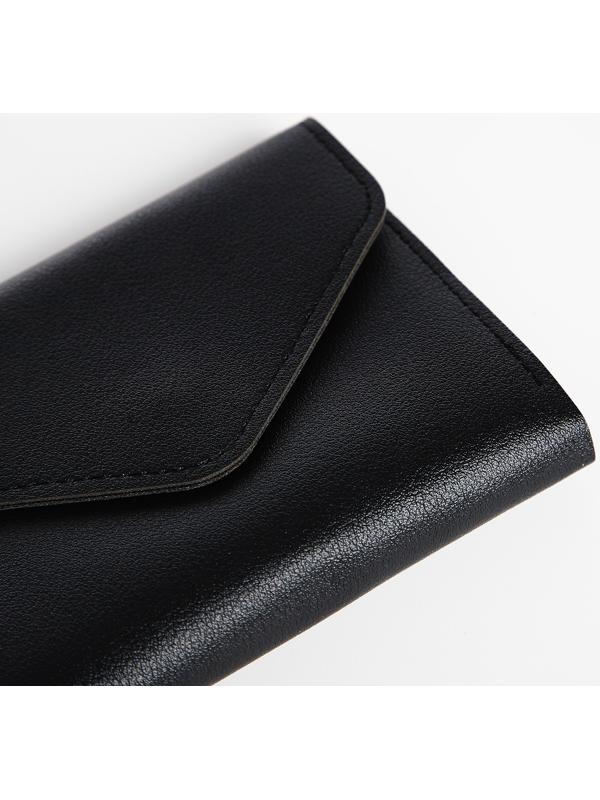 Кошелёк на кнопке, цвет чёрный