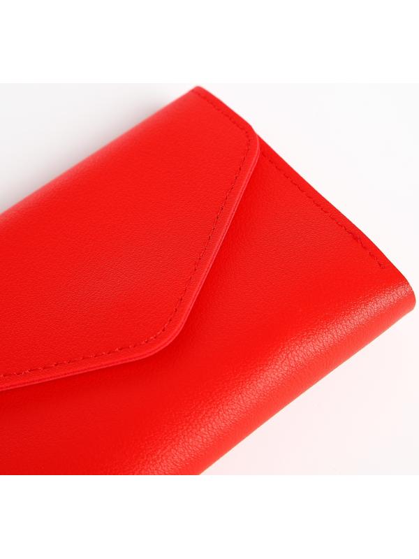 Кошелёк на кнопке, цвет красный