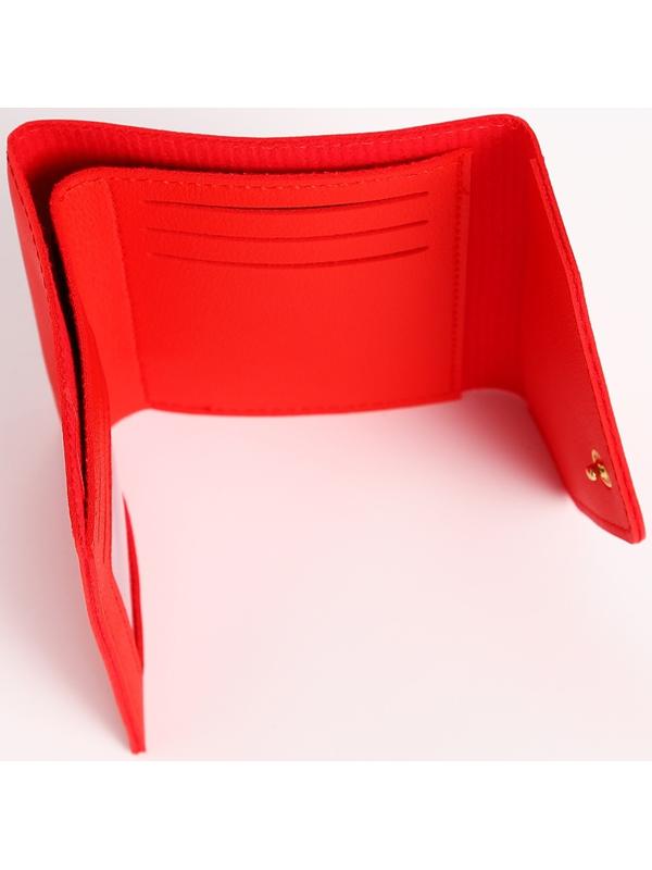 Кошелёк на кнопке, цвет красный