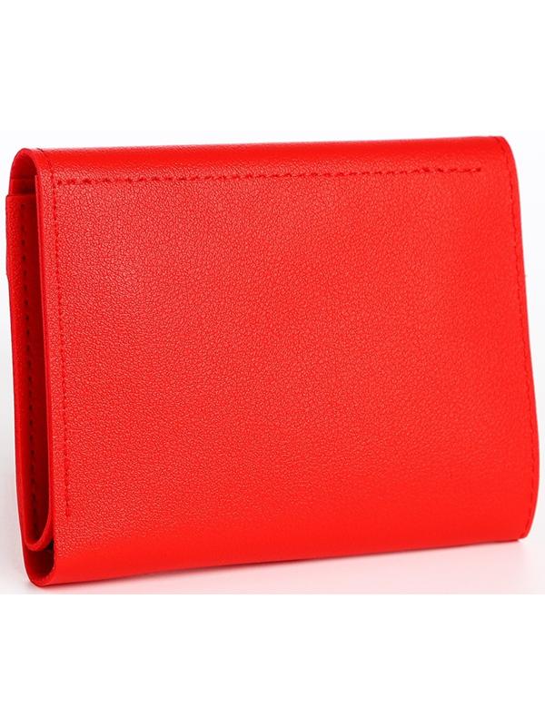 Кошелёк на кнопке, цвет красный