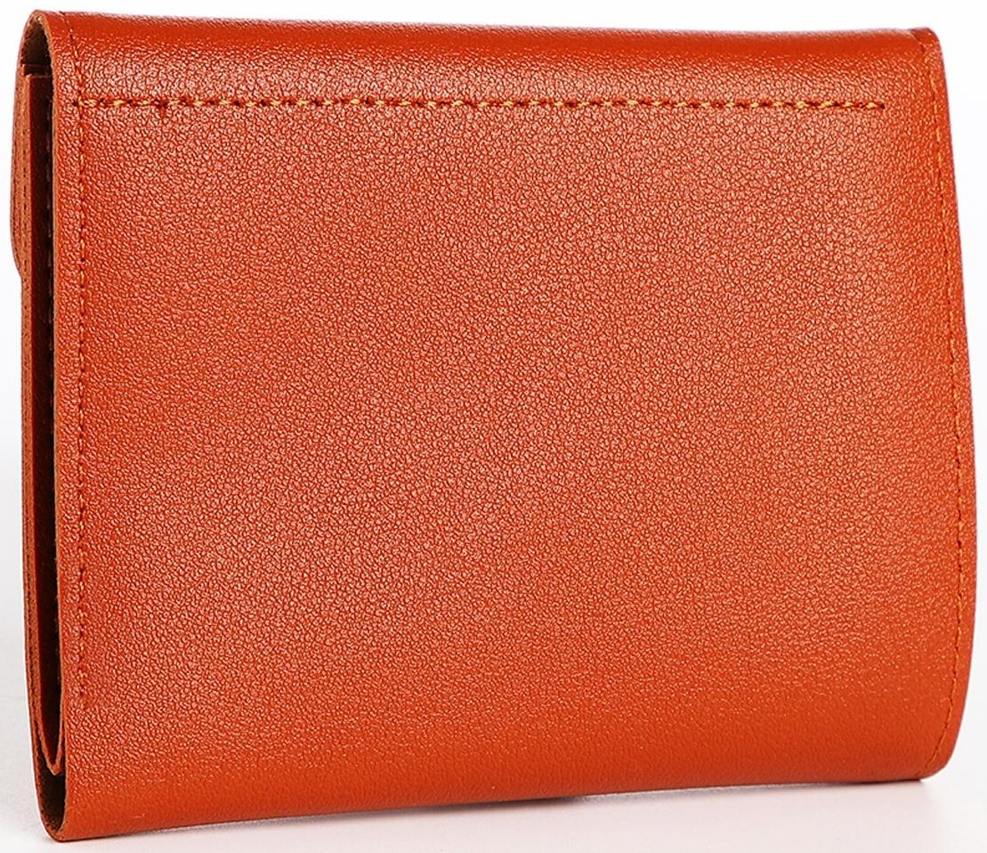 Кошелёк на кнопке, цвет рыжий