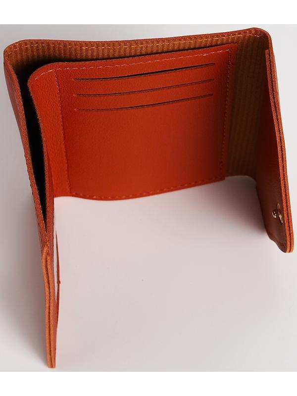 Кошелёк на кнопке, цвет рыжий