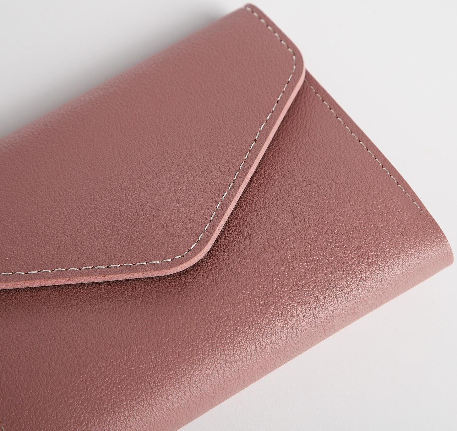 Кошелёк на кнопке, цвет розовый