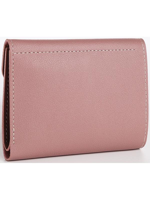 Кошелёк на кнопке, цвет розовый