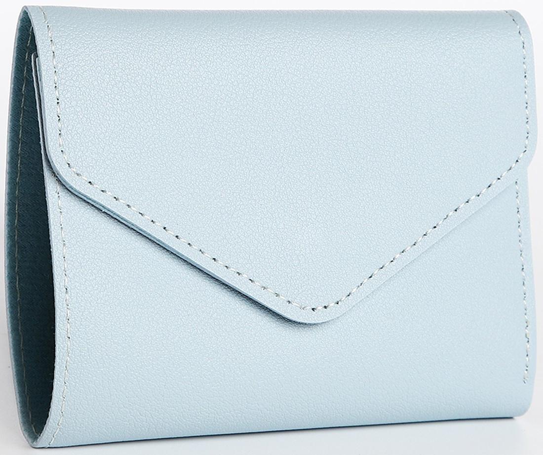 Кошелёк на кнопке, цвет голубой