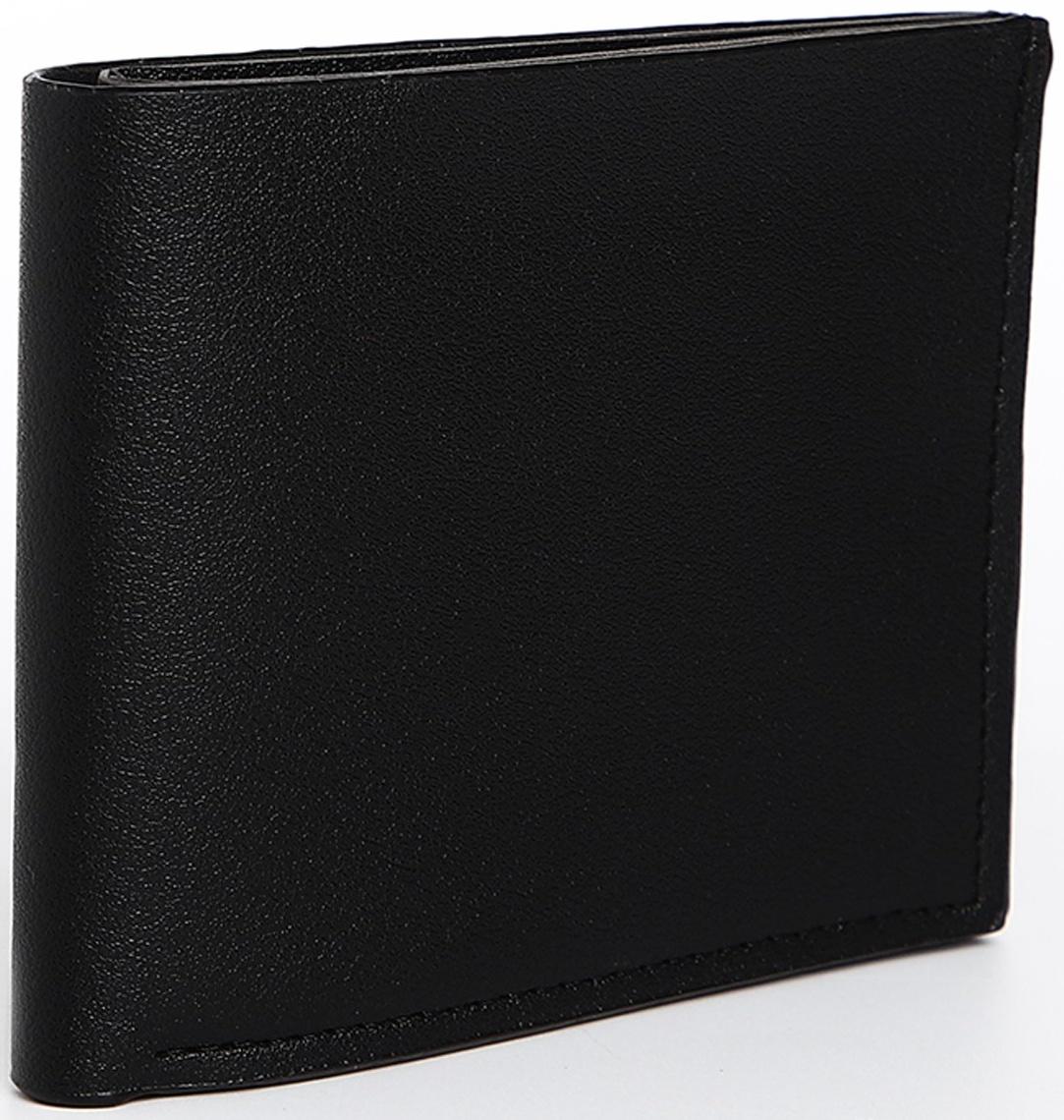 Портмоне мужское без застёжки, отдел для карт, для купюр, цвет чёрный