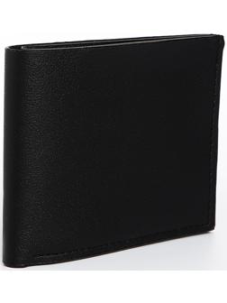 Портмоне мужское без застёжки, отдел для карт, для купюр, цвет чёрный