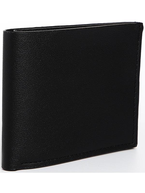 Портмоне мужское без застёжки, отдел для карт, для купюр, цвет чёрный