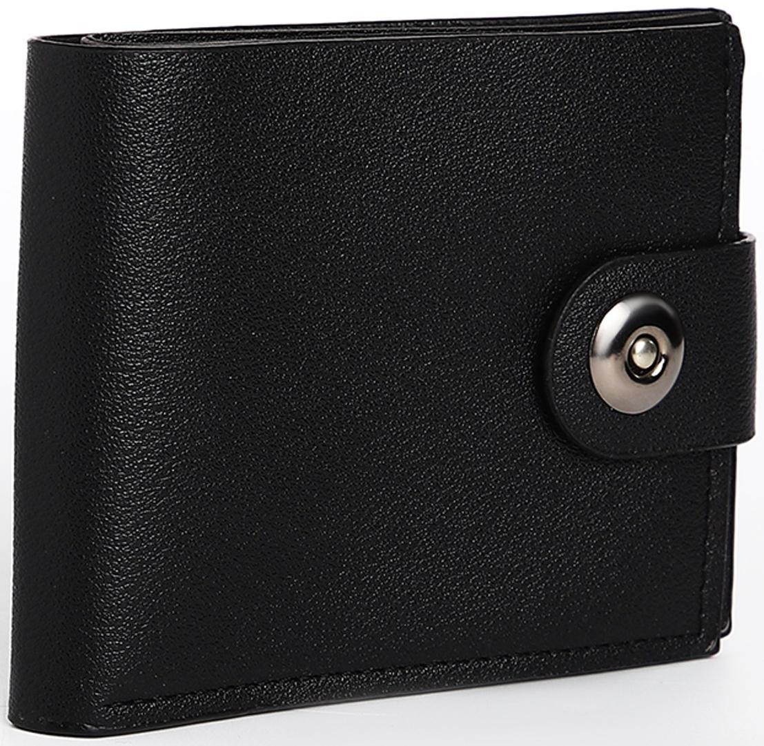 Портмоне мужское на магните, отдел для купюр, для карт, цвет чёрный