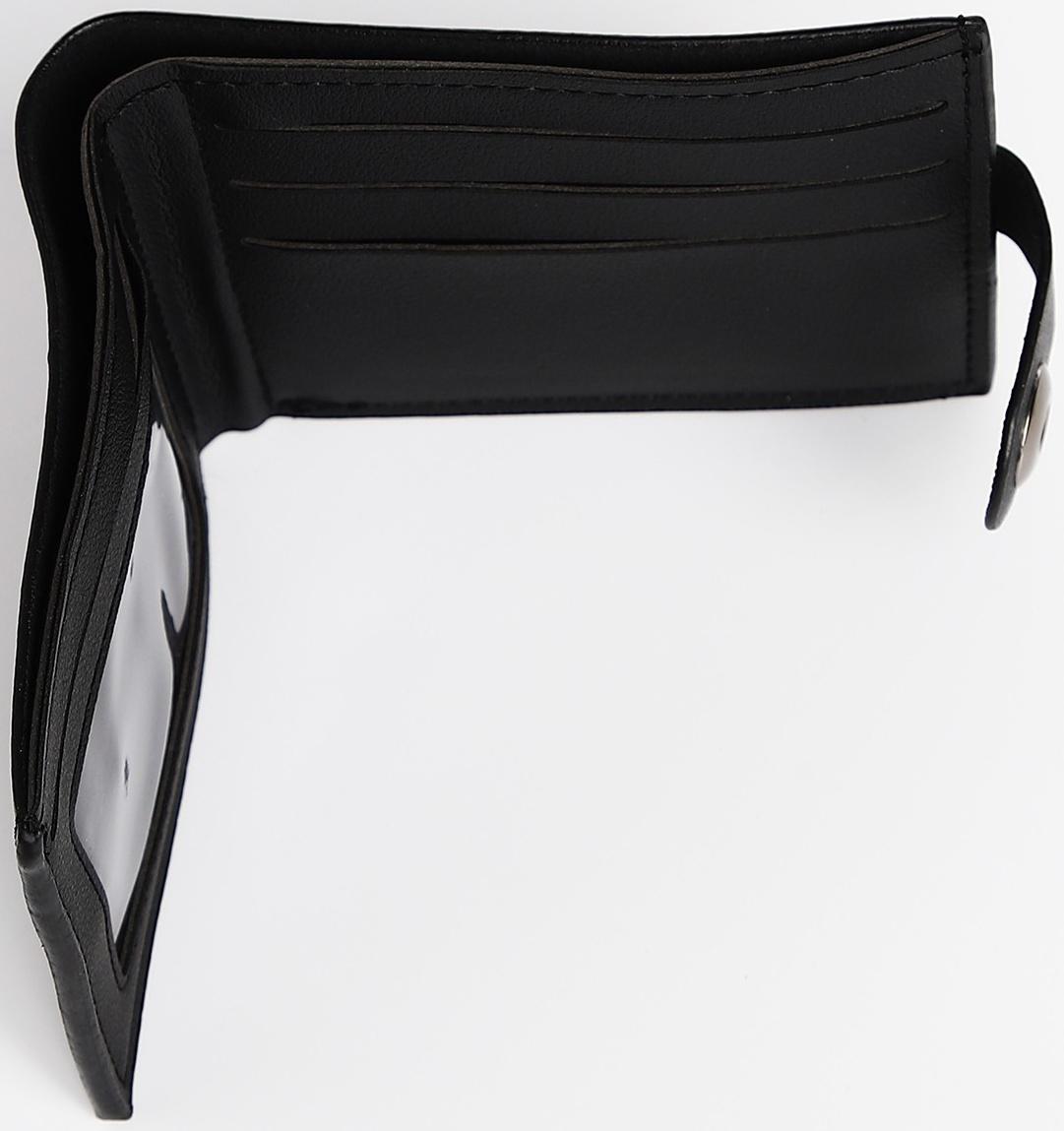 Портмоне мужское на магните, отдел для купюр, для карт, цвет чёрный