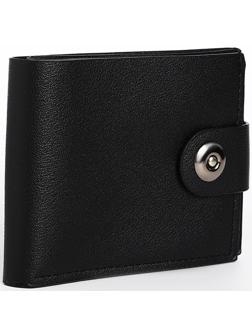 Портмоне мужское на магните, отдел для купюр, для карт, цвет чёрный