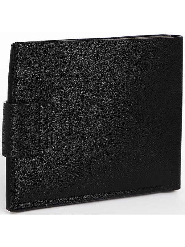 Портмоне мужское на магните, отдел для купюр, для карт, цвет чёрный