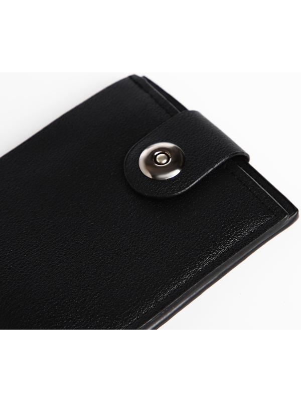 Портмоне мужское на магните, отдел для купюр, для карт, цвет чёрный