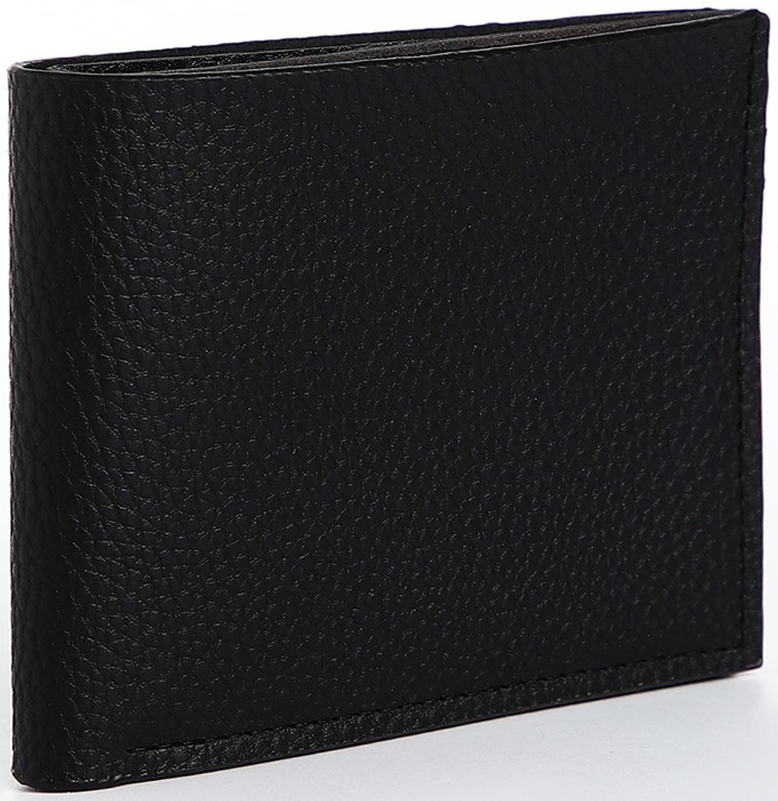 Портмоне мужское без застёжки, отдел для карт, для купюр, цвет чёрный