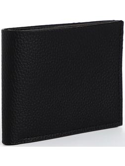 Портмоне мужское без застёжки, отдел для карт, для купюр, цвет чёрный