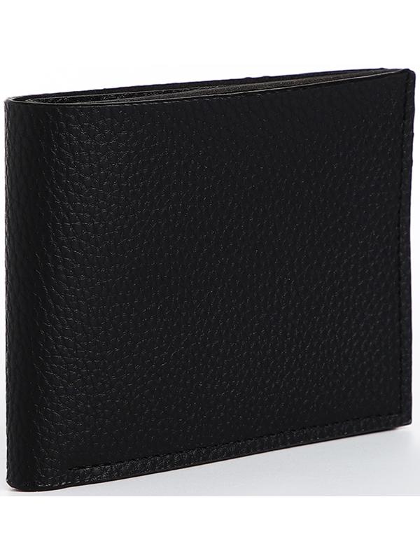 Портмоне мужское без застёжки, отдел для карт, для купюр, цвет чёрный