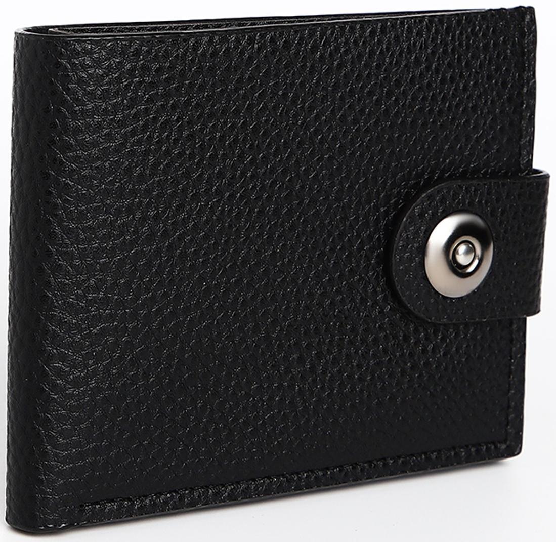 Портмоне мужское на магните, отдел для купюр, для карт, цвет чёрный
