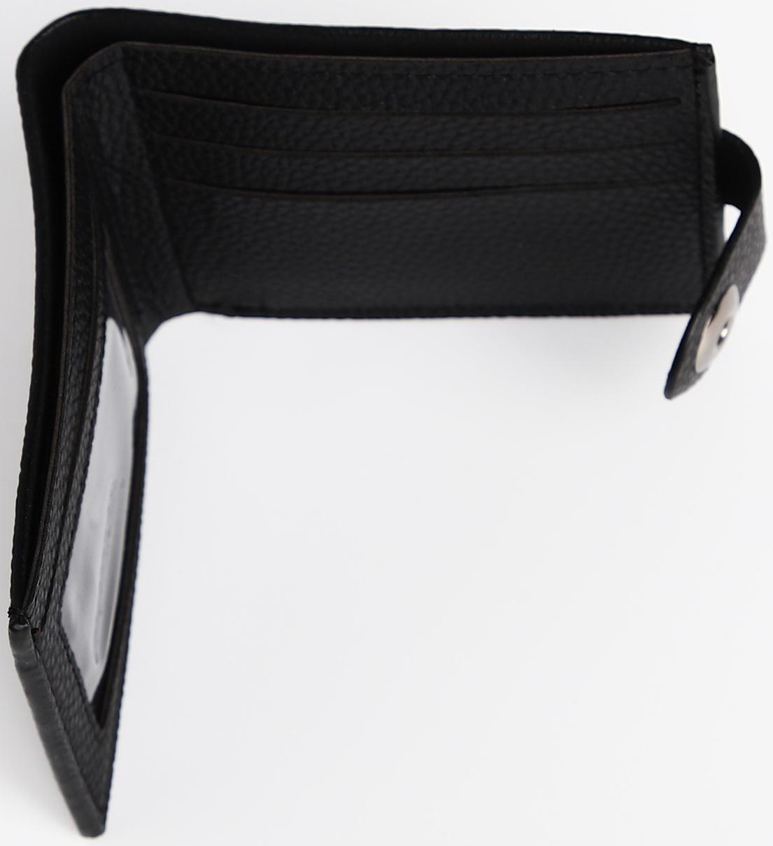 Портмоне мужское на магните, отдел для купюр, для карт, цвет чёрный