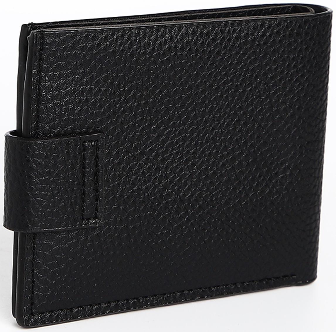 Портмоне мужское на магните, отдел для купюр, для карт, цвет чёрный