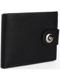 Портмоне мужское на магните, отдел для купюр, для карт, цвет чёрный