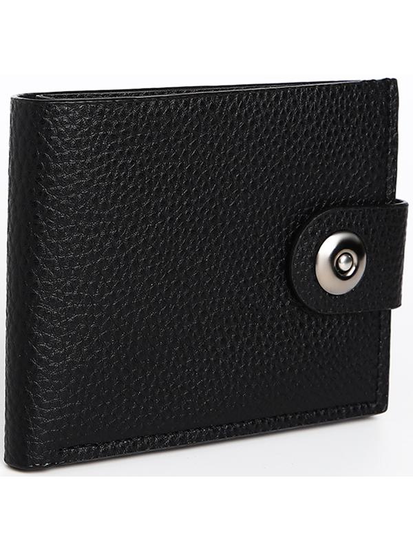 Портмоне мужское на магните, отдел для купюр, для карт, цвет чёрный