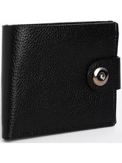 Портмоне мужское на магните, отдел для купюр, для карт, цвет чёрный