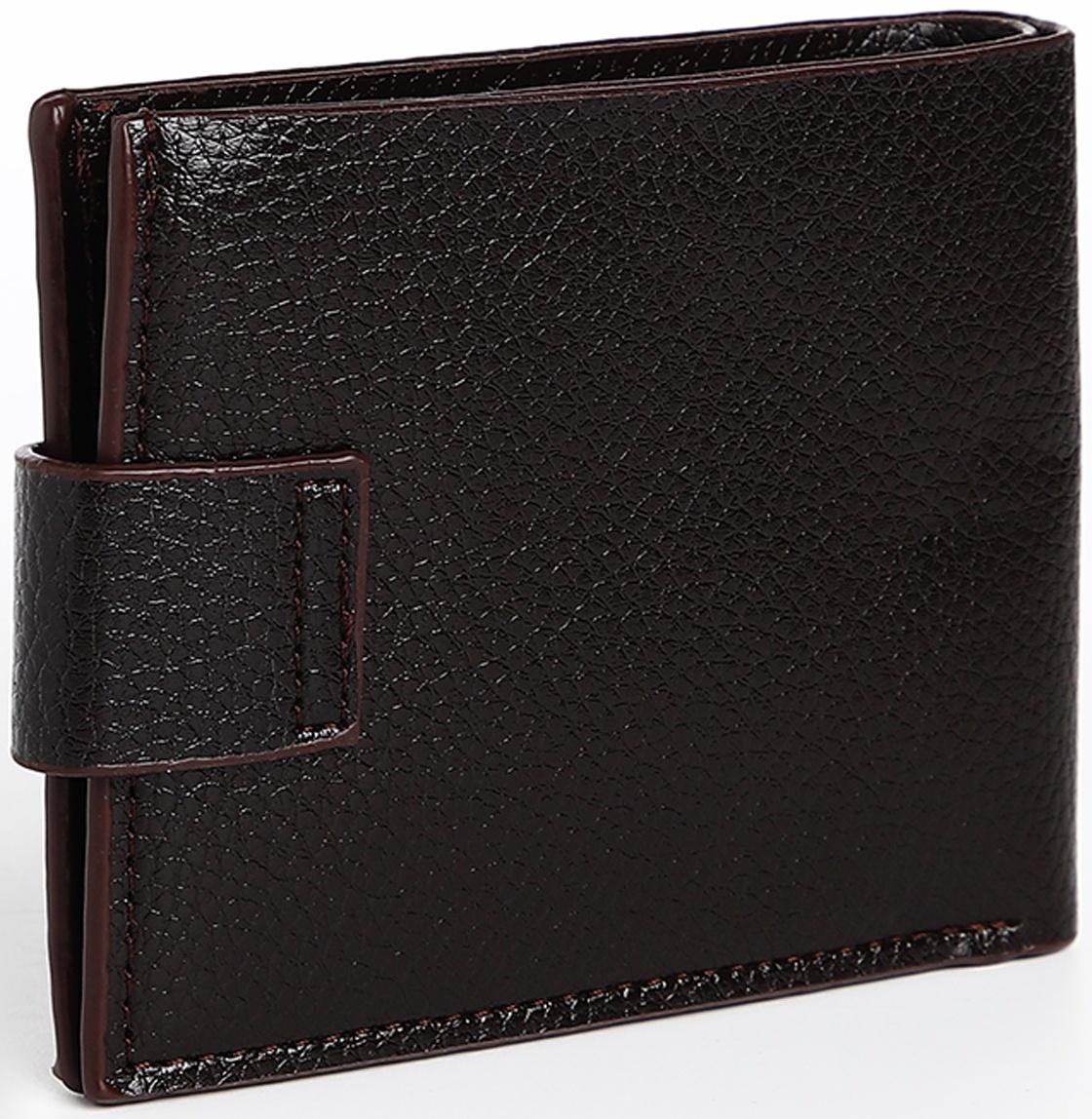 Портмоне мужское на магните, отдел для купюр, для карт, цвет коричневый