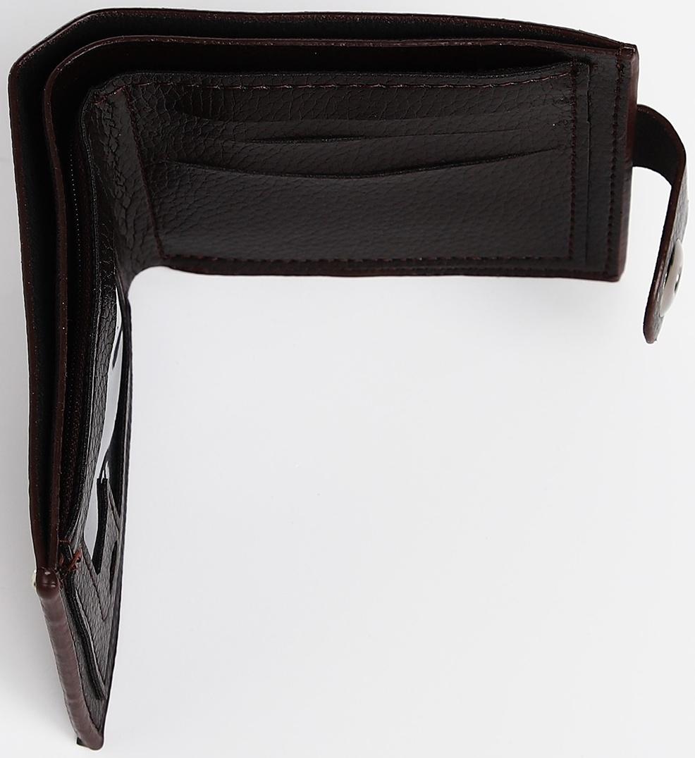 Портмоне мужское на магните, отдел для купюр, для карт, цвет коричневый