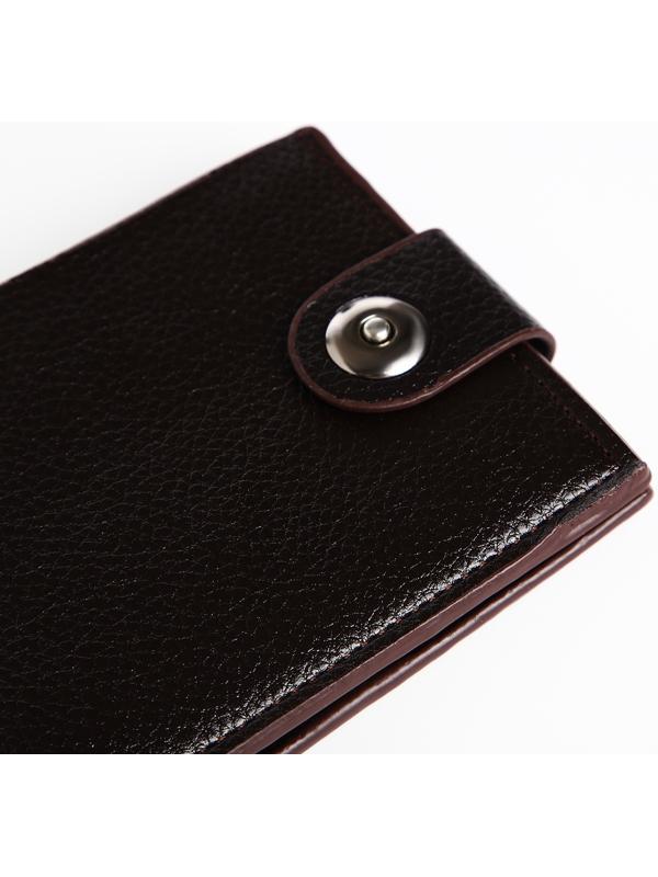 Портмоне мужское на магните, отдел для купюр, для карт, цвет коричневый