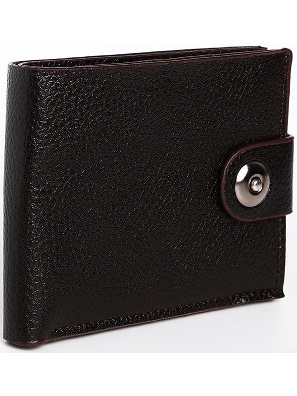 Портмоне мужское на магните, отдел для купюр, для карт, цвет коричневый