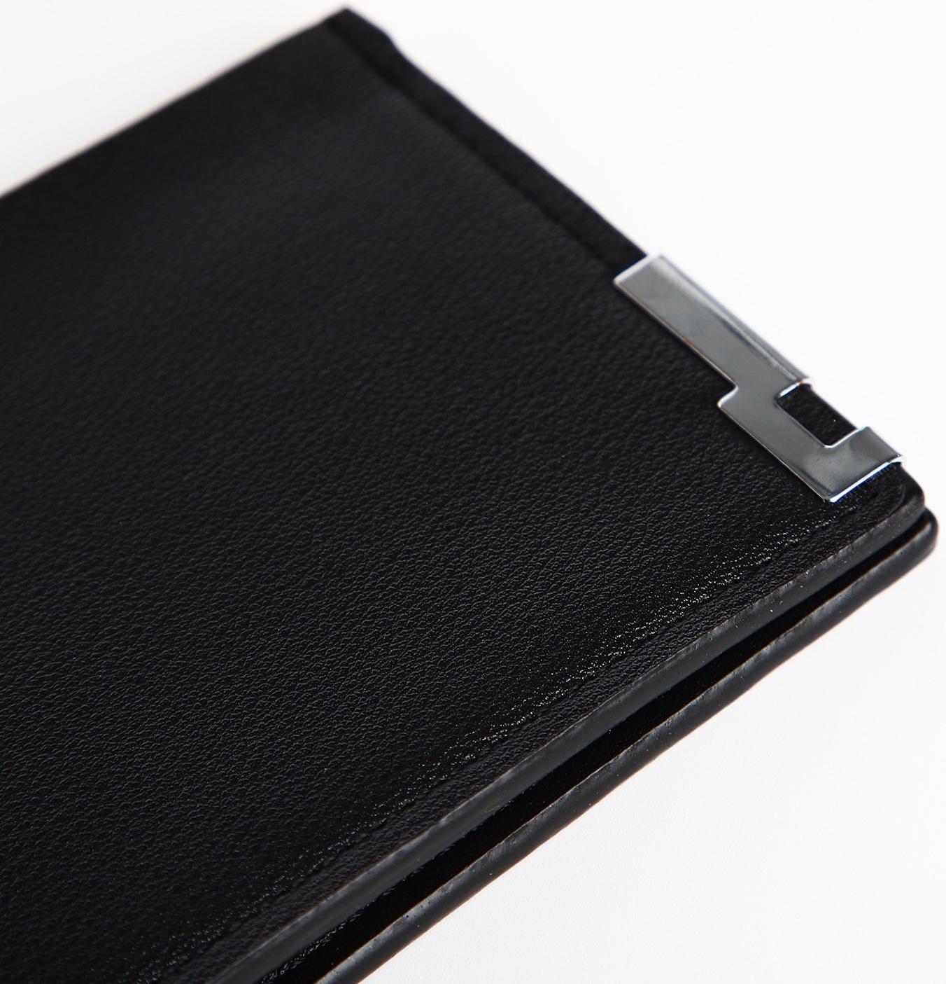 Портмоне мужское без застёжки, отдел для карт, для купюр, цвет чёрный