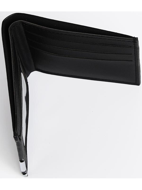 Портмоне мужское без застёжки, отдел для карт, для купюр, цвет чёрный