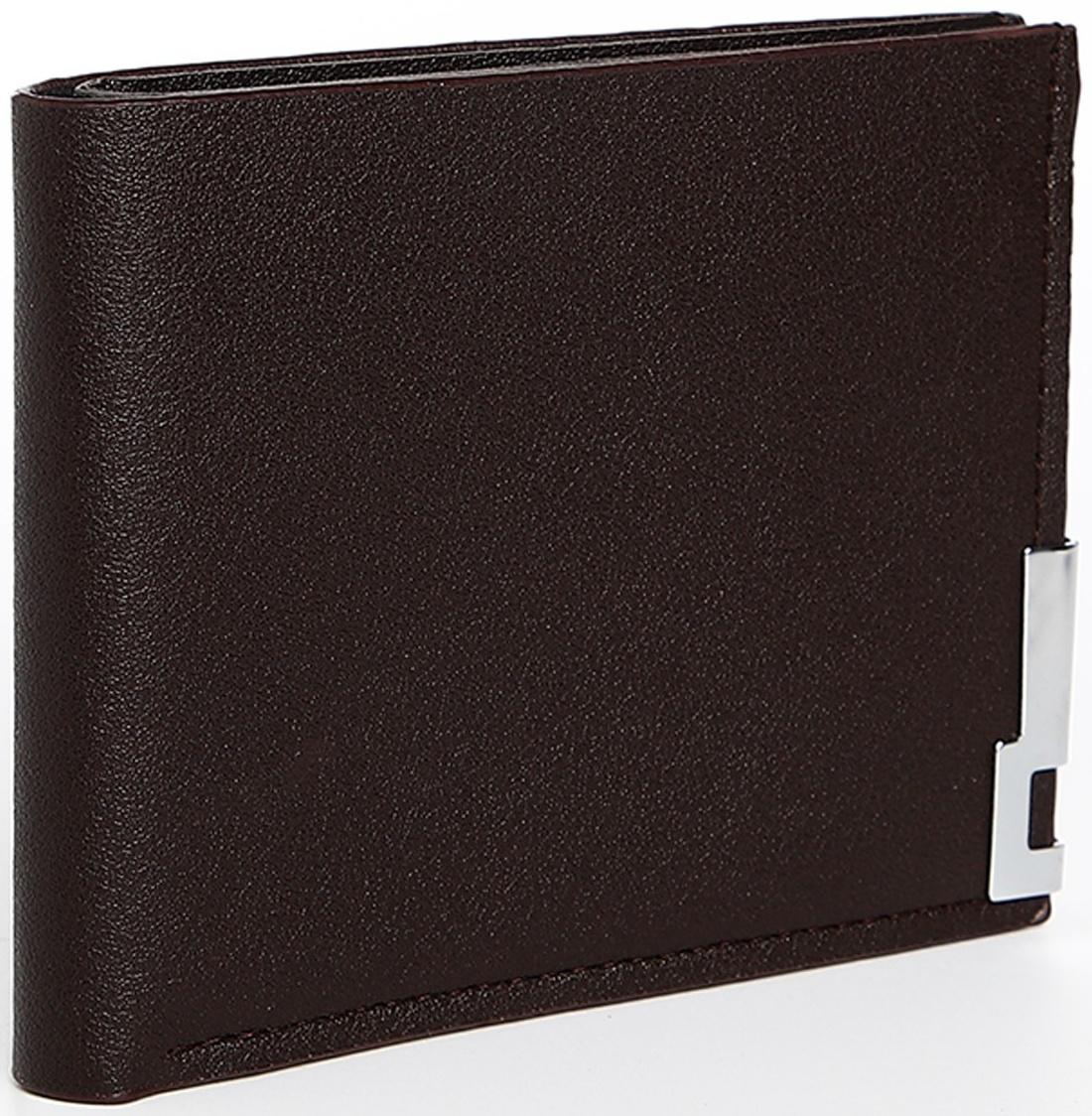 Портмоне мужское без застёжки, отдел для карт, для купюр, цвет коричневый