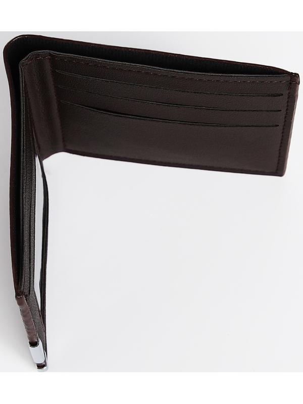 Портмоне мужское без застёжки, отдел для карт, для купюр, цвет коричневый