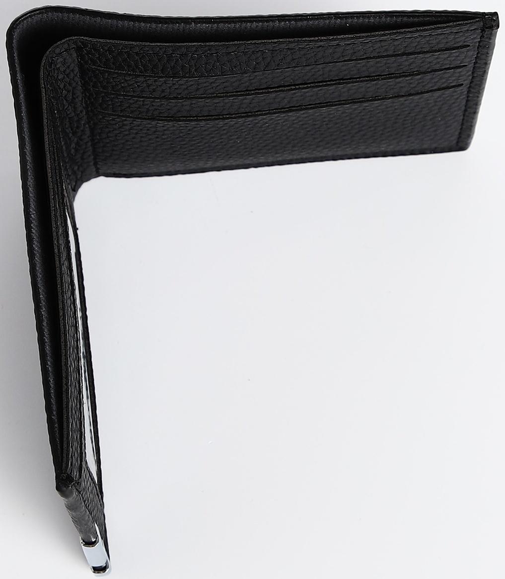 Портмоне мужское без застёжки, отдел для карт, для купюр, цвет чёрный