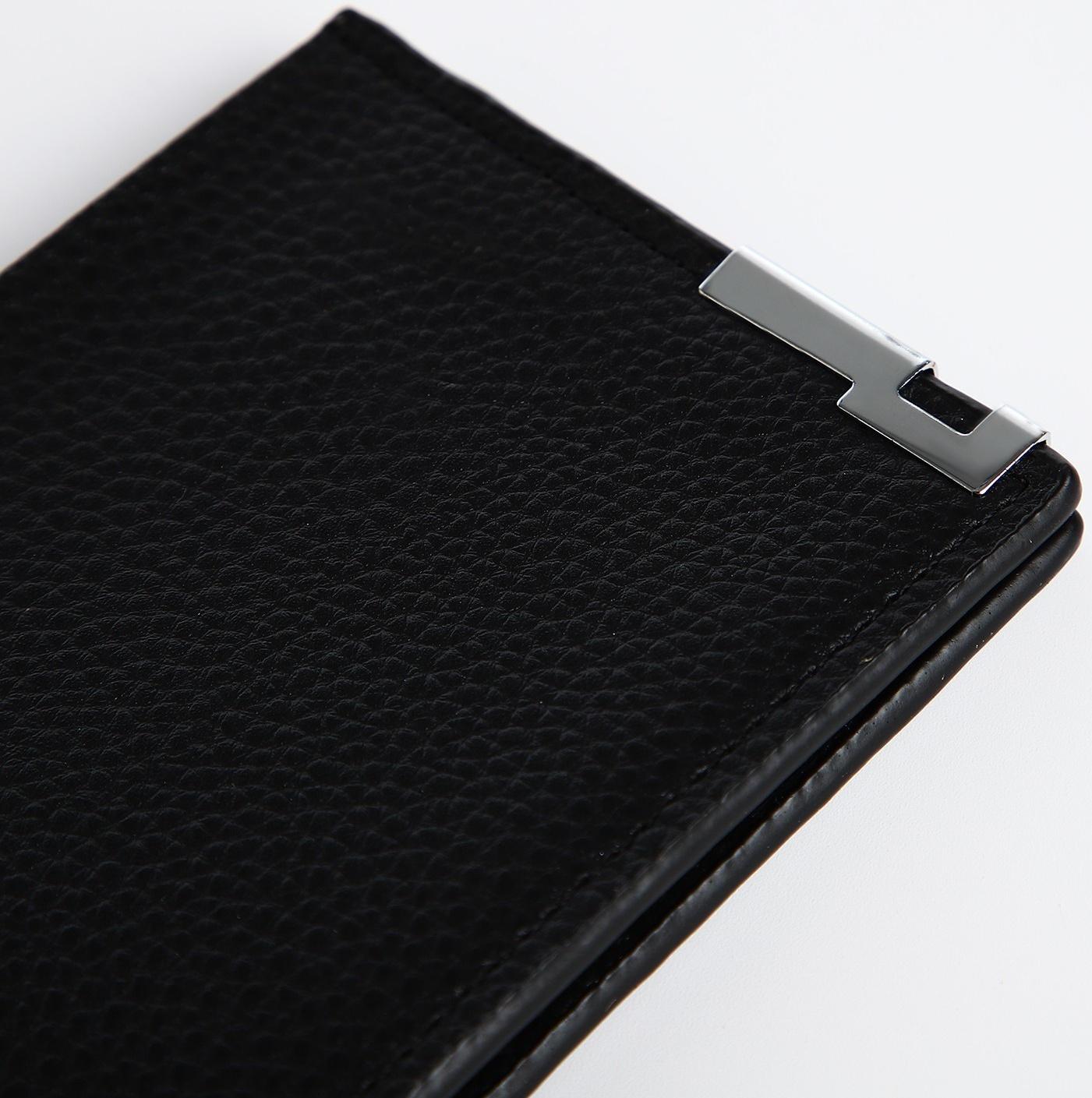 Портмоне мужское без застёжки, отдел для карт, для купюр, цвет чёрный