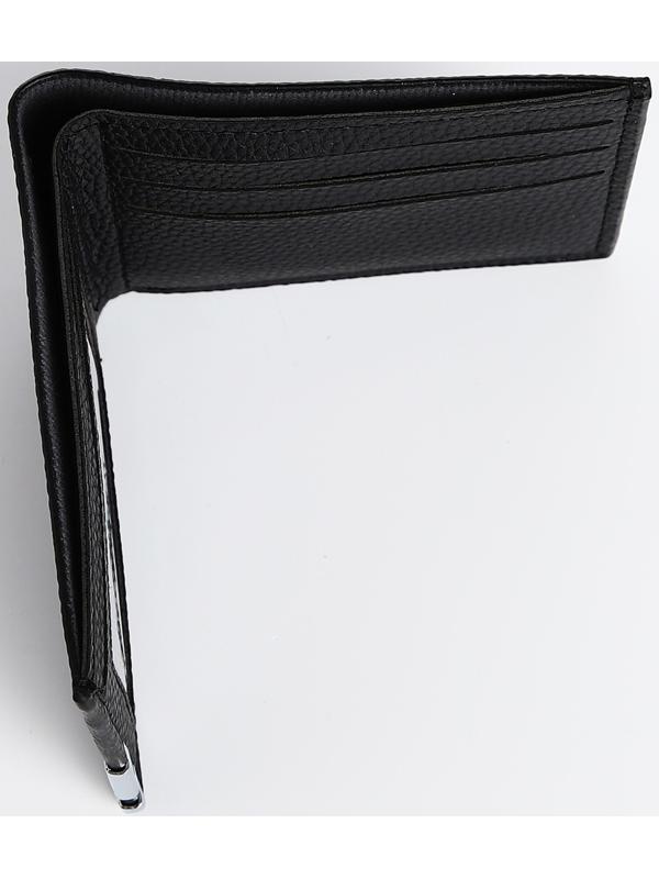 Портмоне мужское без застёжки, отдел для карт, для купюр, цвет чёрный