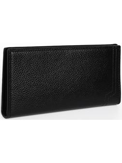Портмоне мужское без застежки, отдел для купюр, для карт, для монет, цвет чёрный