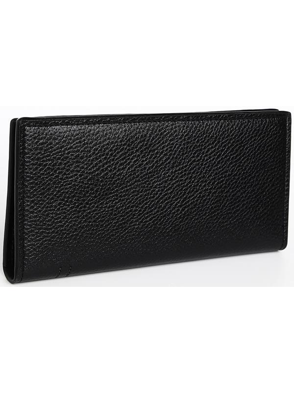 Портмоне мужское без застежки, отдел для купюр, для карт, для монет, цвет чёрный