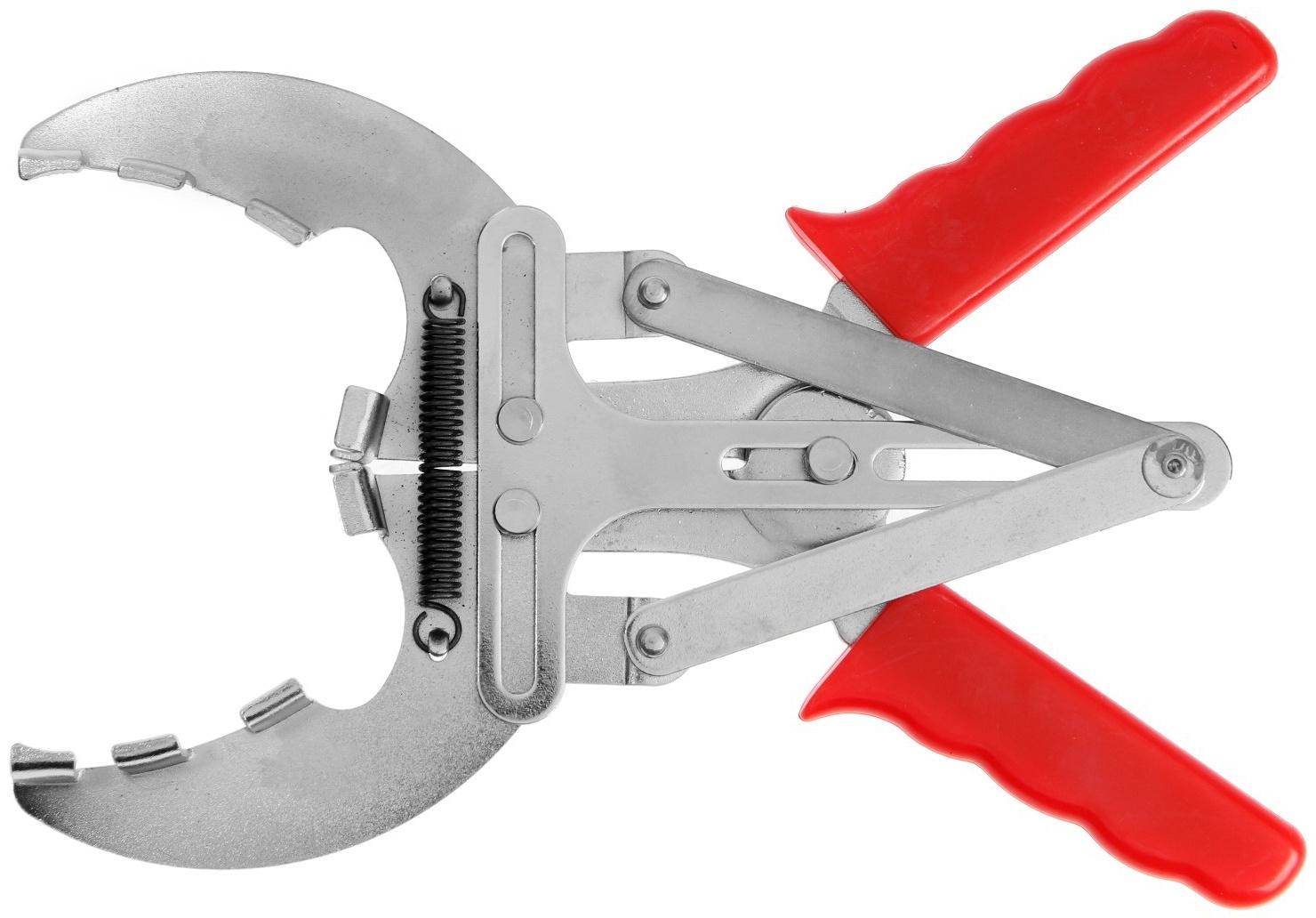 Клещи для установки поршневых колец ТУНДРА, обрезиненные рукоятки, 50 - 100 мм