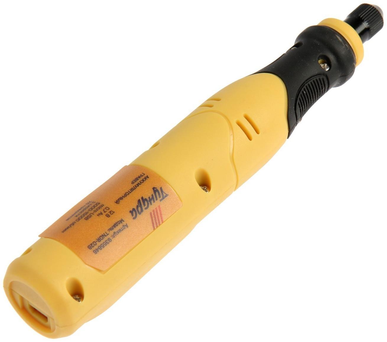 Гравер аккумуляторный ТУНДРА, 12 В, 0.7 Ач, micro-USB, 5000-15000 об/мин, 3 ск., 76 пр.
