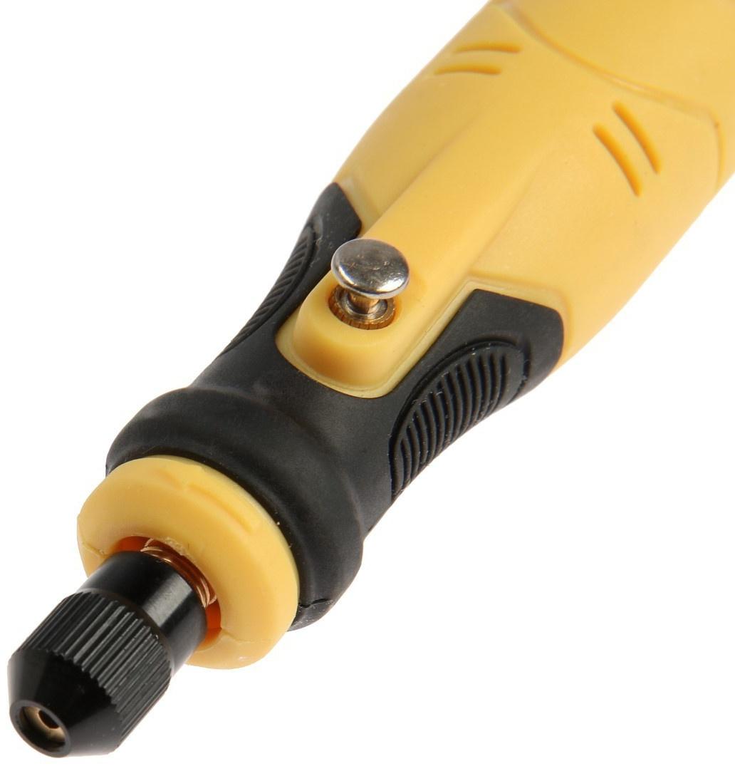 Гравер аккумуляторный ТУНДРА, 12 В, 0.7 Ач, micro-USB, 5000-15000 об/мин, 3 ск., 76 пр.