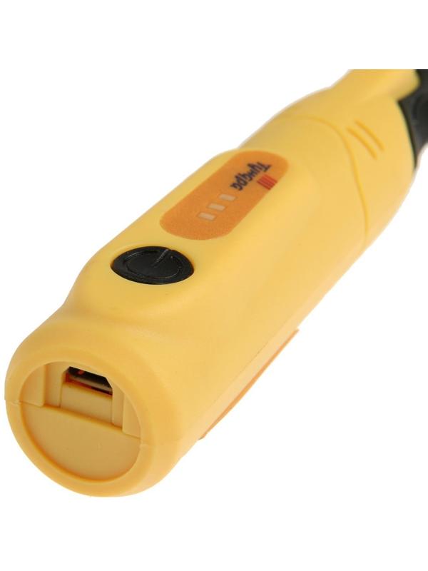 Гравер аккумуляторный ТУНДРА, 12 В, 0.7 Ач, micro-USB, 5000-15000 об/мин, 3 ск., 76 пр.