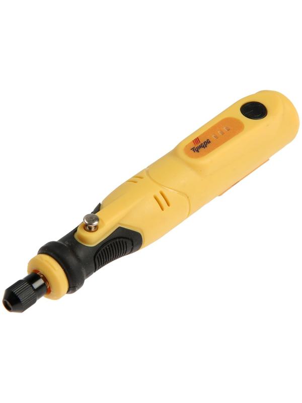 Гравер аккумуляторный ТУНДРА, 12 В, 0.7 Ач, micro-USB, 5000-15000 об/мин, 3 ск., 76 пр.